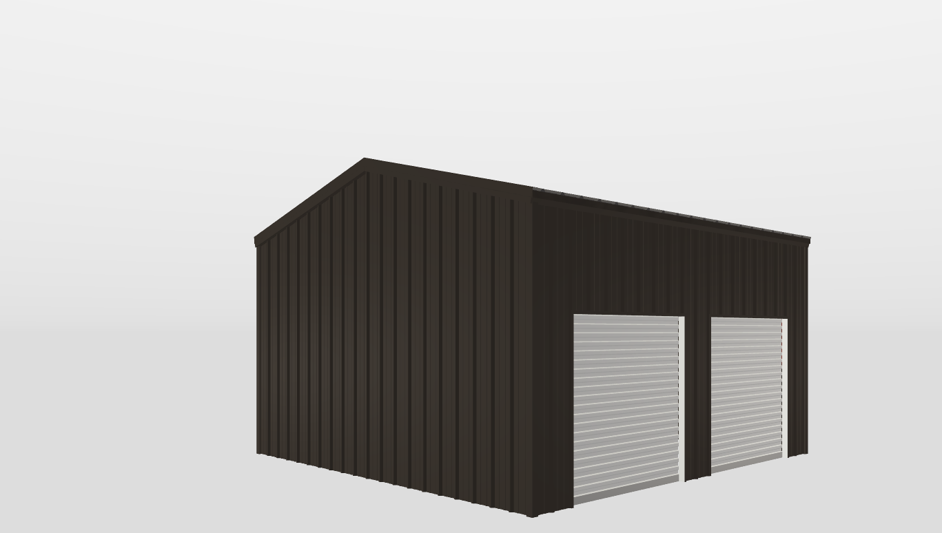 Perspective View Gable 20'X20'X10-tall