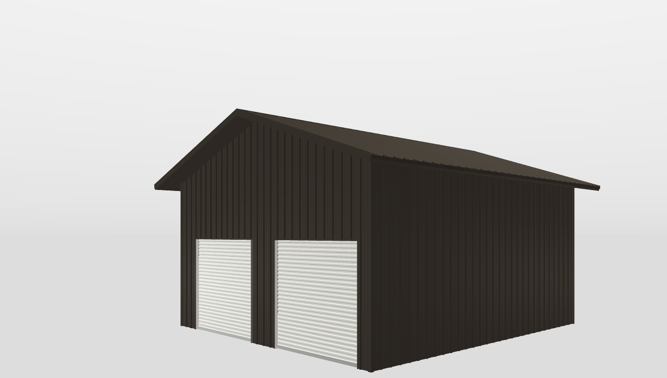 Perspective View Gable 28'X30'X14-tall