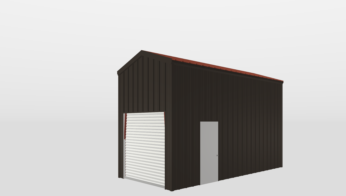 Perspective View Gable 10'X22'X12-tall