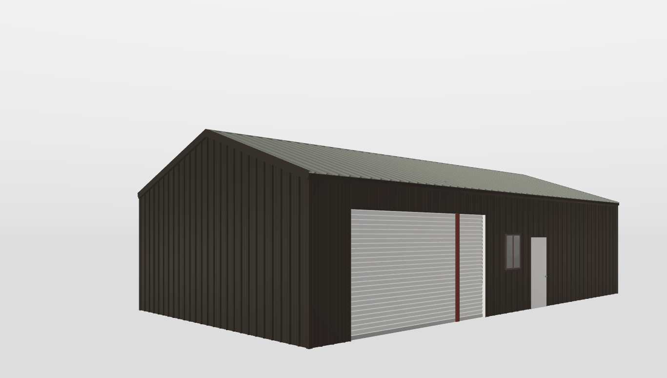 Perspective View Gable 26'X48'X10-tall