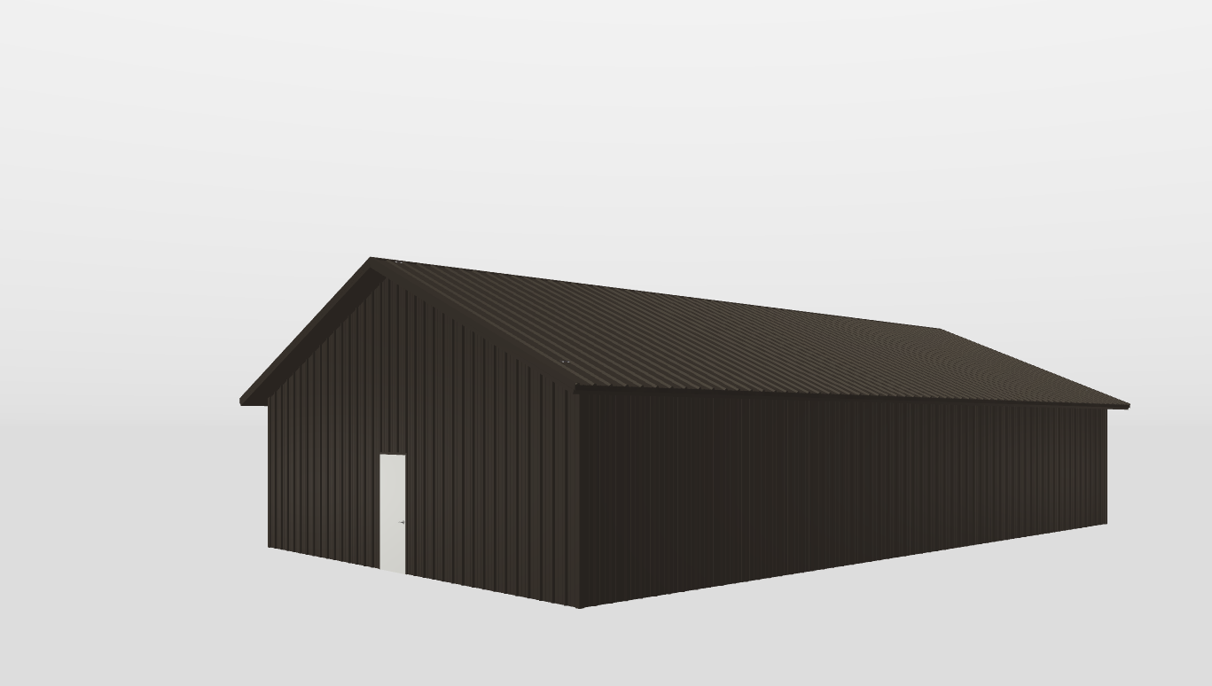 Perspective View Gable 35'X60'X10-tall