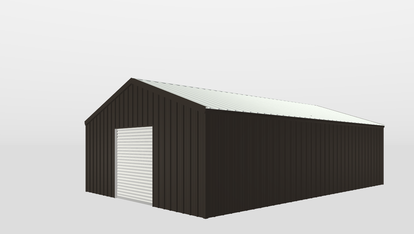 Perspective View Gable 24'X36'X8-tall