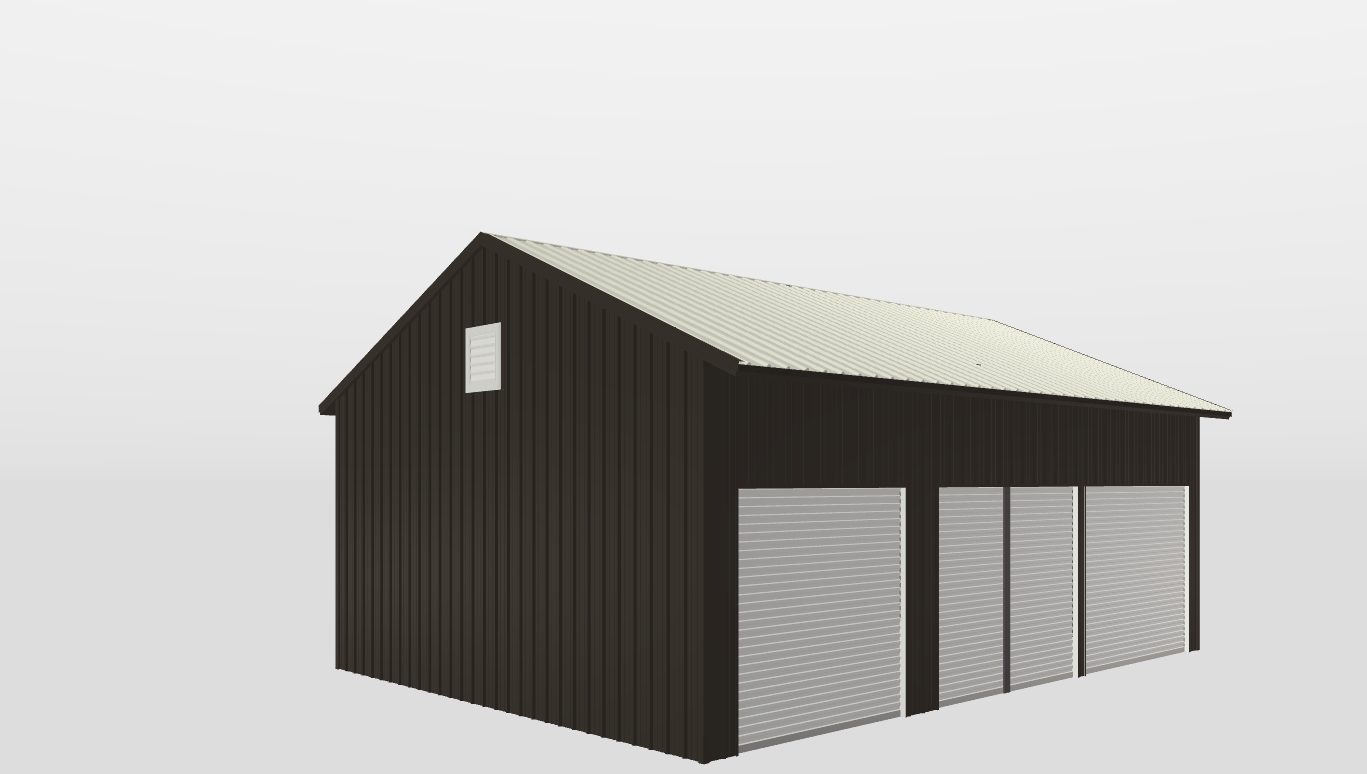 Perspective View Gable 30'X40'X14-tall