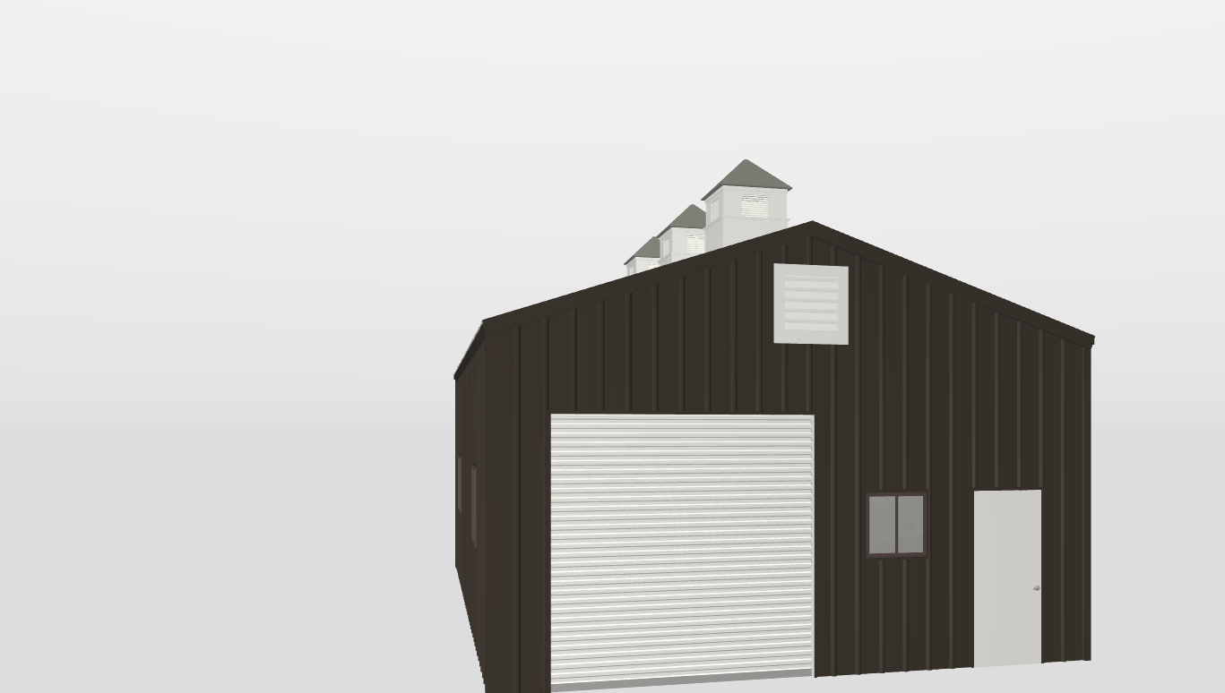 Front Gable 24'X36'X12-tall