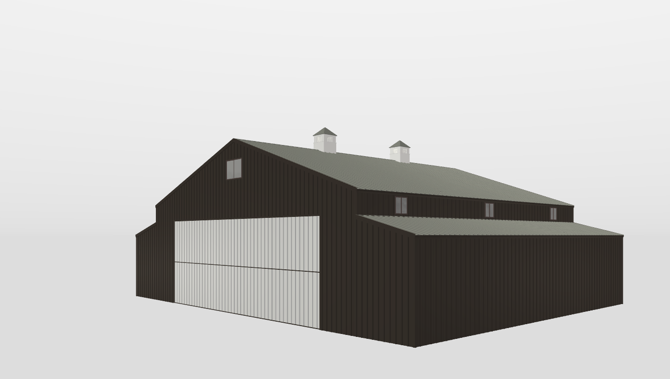 Perspective View Gable 60'X60'X18-tall
