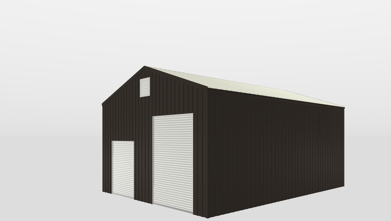 Perspective View Gable 30'X40'X16-tall