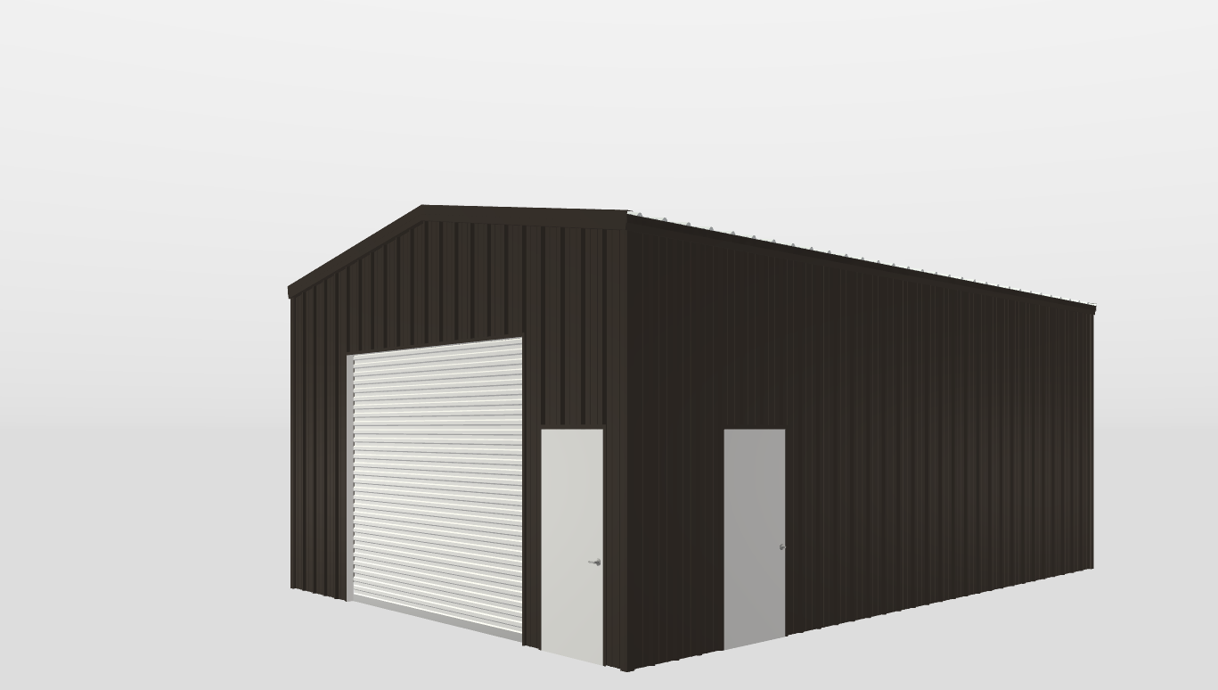 Perspective View Gable 22'X31'X12-tall