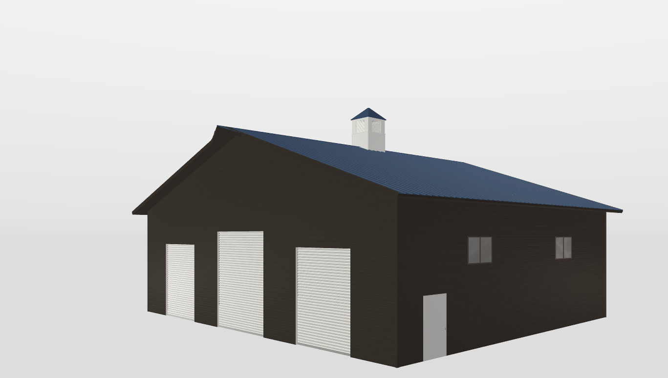 Perspective View Gable 60'X50'X17-tall