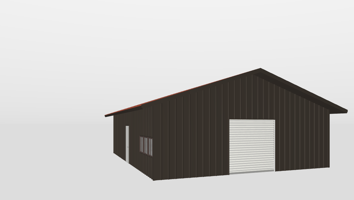 Front Gable 30'X40'X9-tall