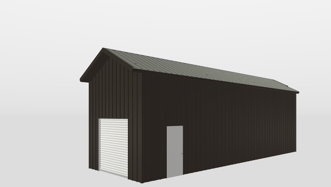 Perspective View Gable 14'X44'X13-tall