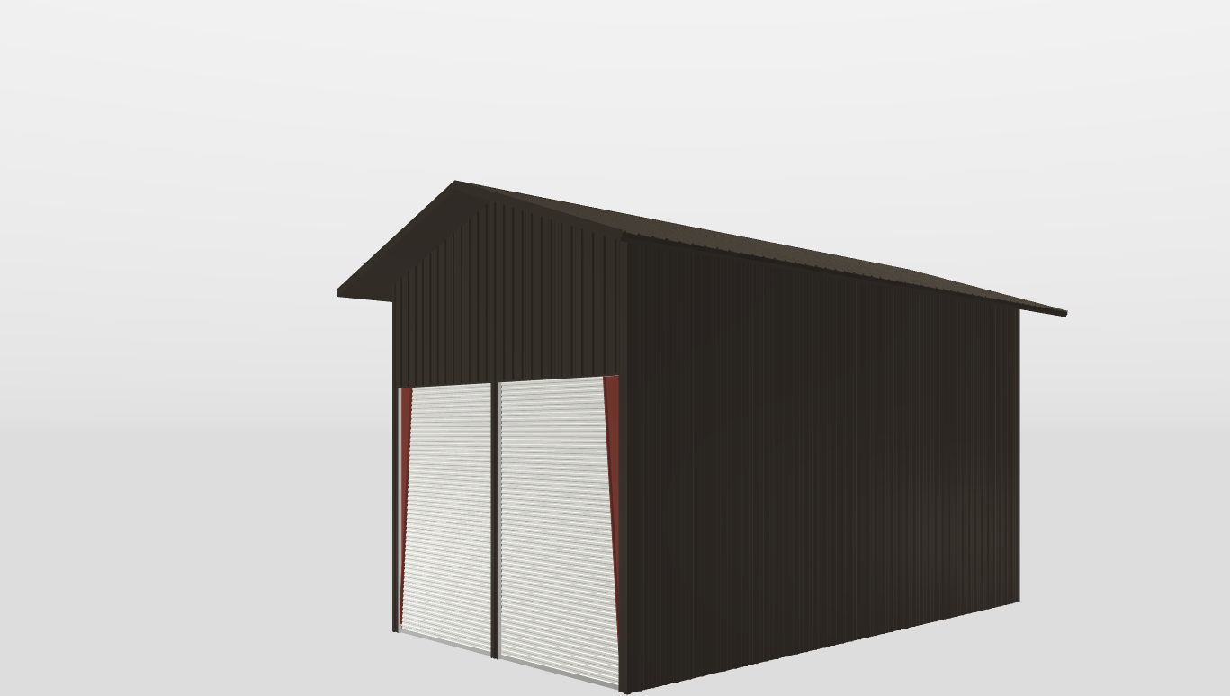 Perspective View Gable 26'X45'X25-tall
