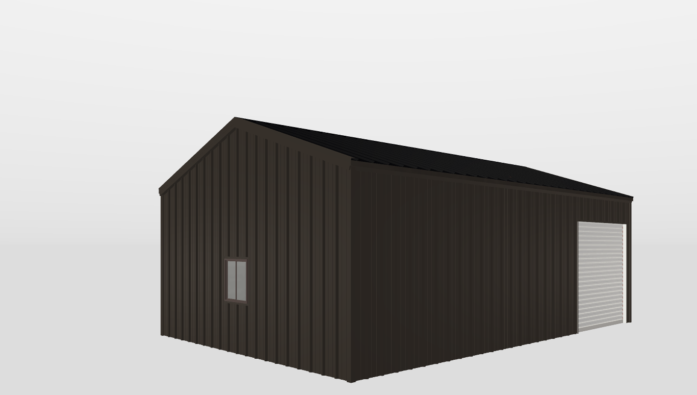Perspective View Gable 20'X30'X9-tall