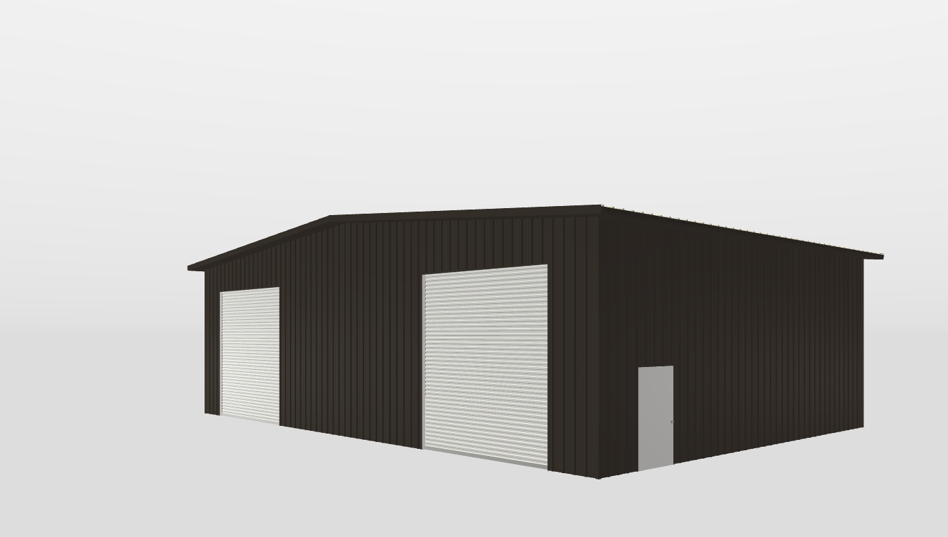 Perspective View Gable 60'X40'X16-tall