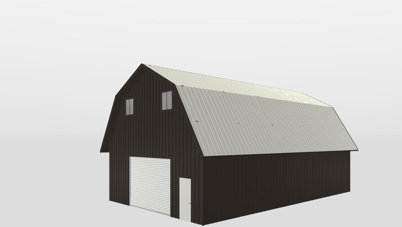 Perspective View Gambrel 31'X50'X12-tall