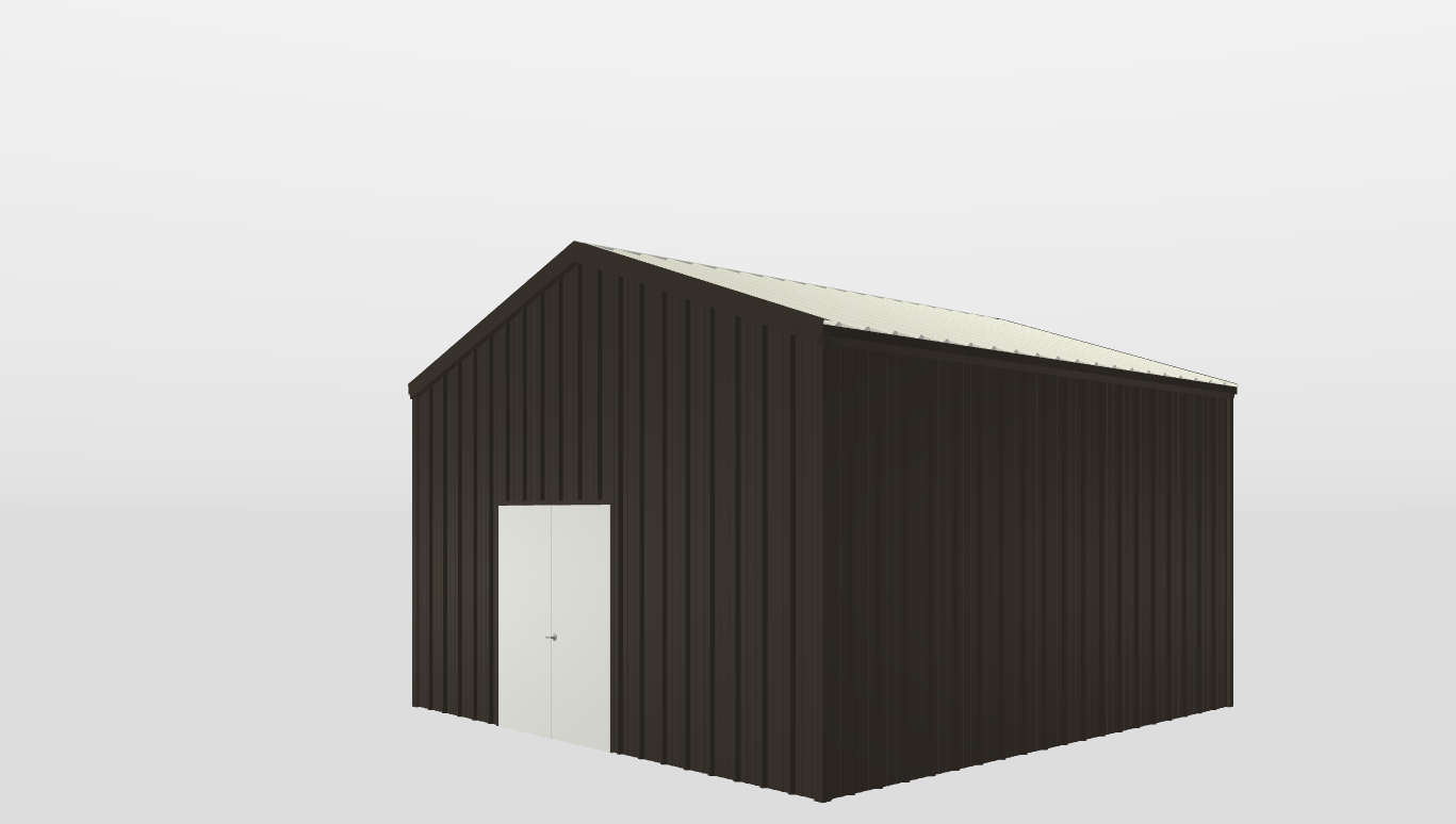 Perspective View Gable 20'X20'X10-tall