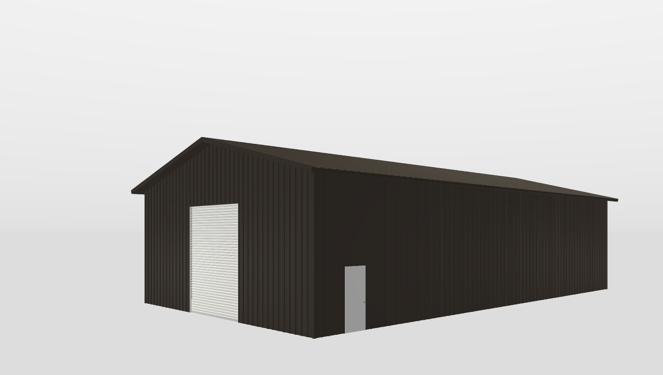 Perspective View Gable 40'X70'X16-tall