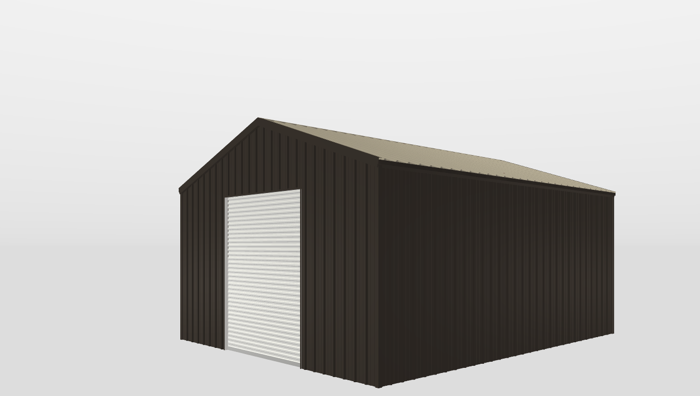 Perspective View Gable 25'X30'X12-tall