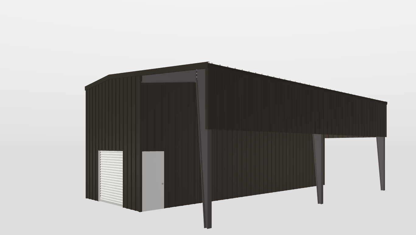 Perspective View Gable 15'X40'X15-tall