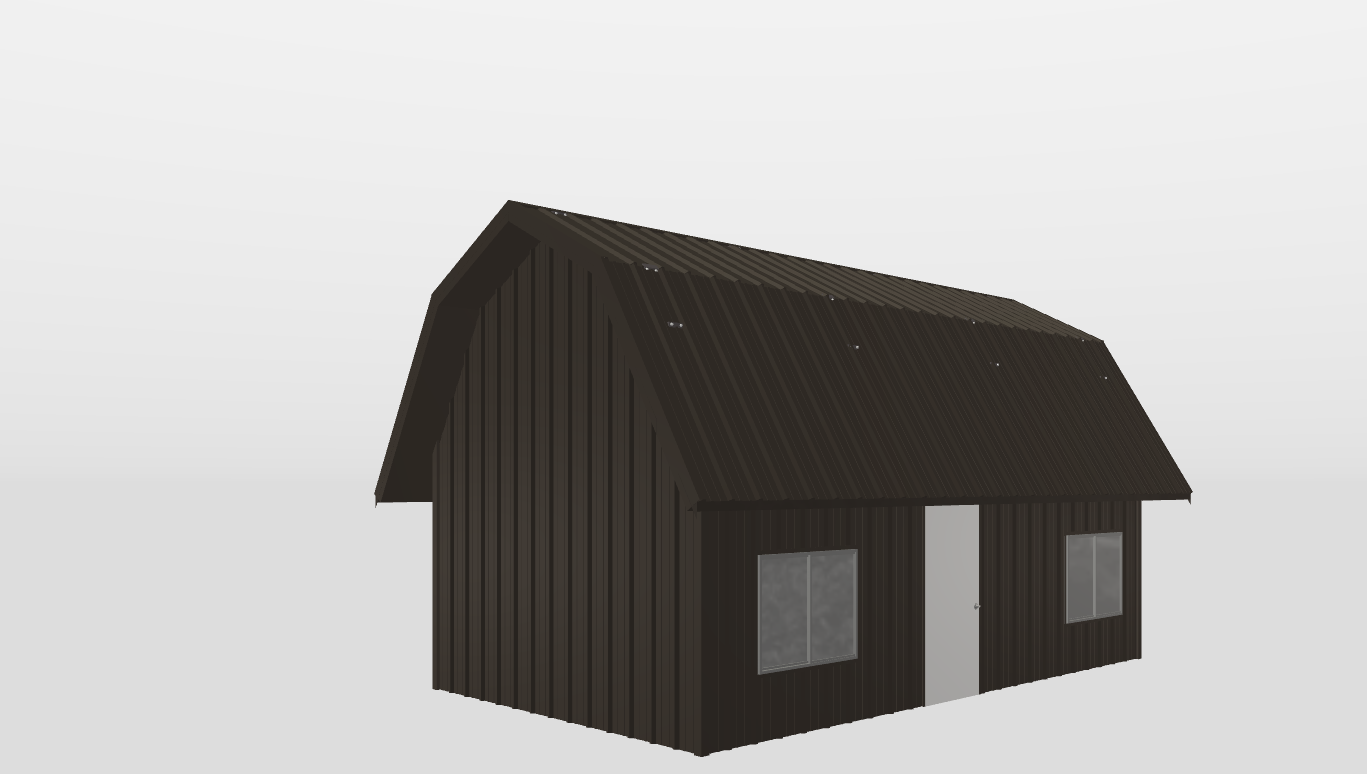 Perspective View Gambrel 14'X24'X8-tall