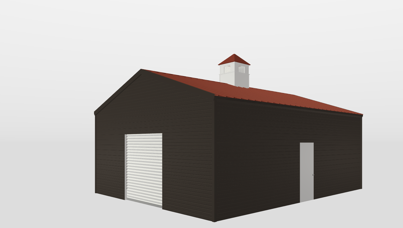 Perspective View Gable 24'X30'X10-tall