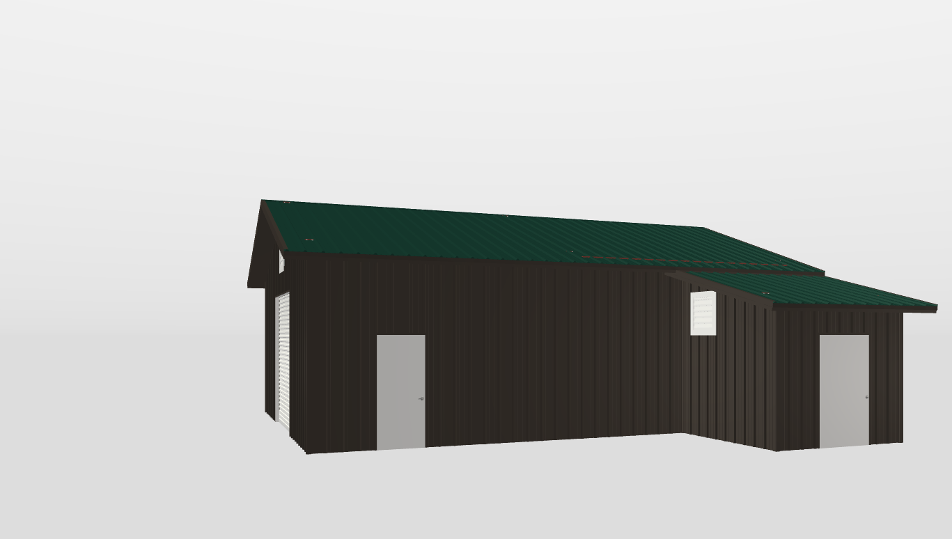 Front Gable 28'X36'X11-tall