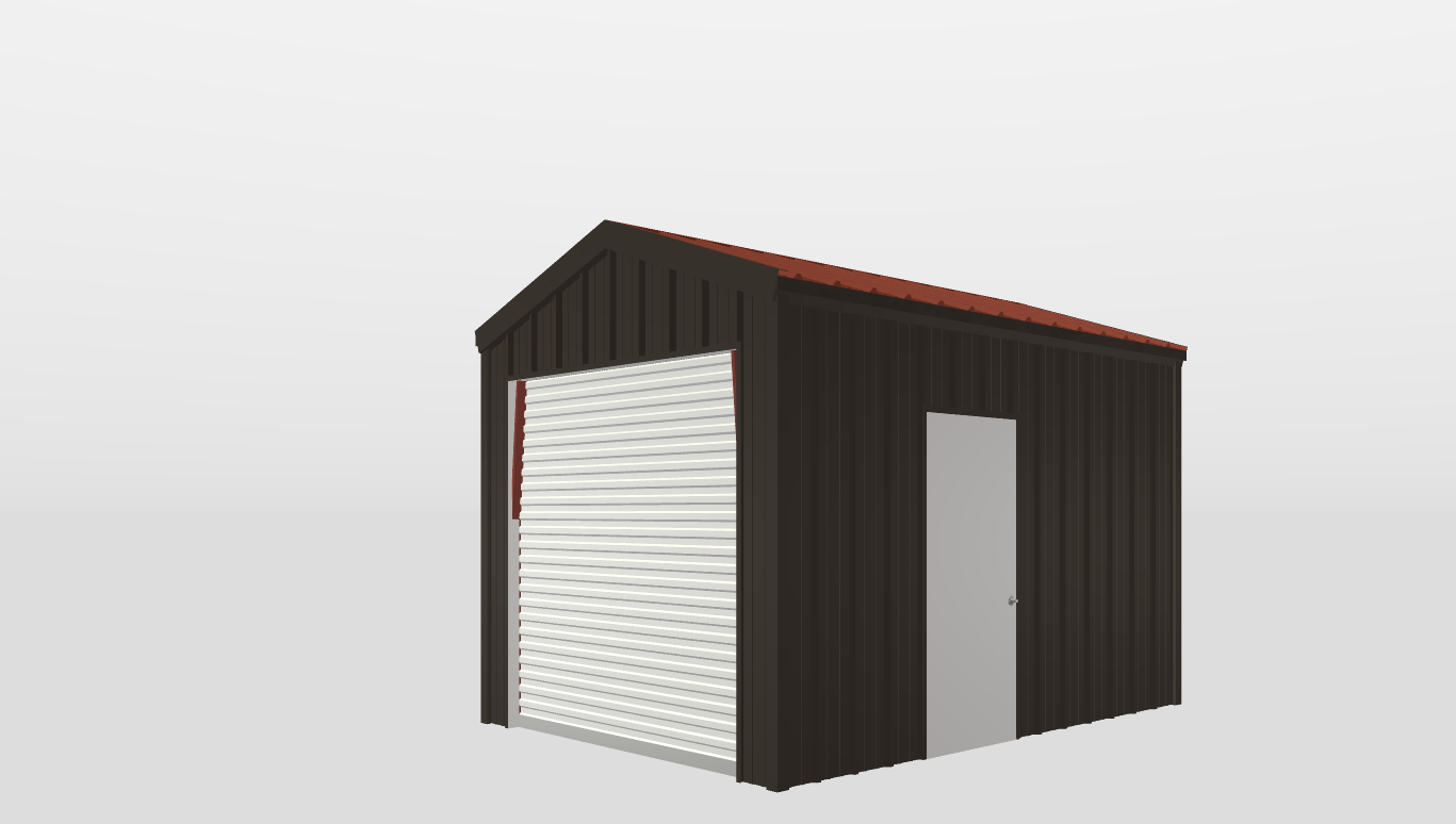 Perspective View Gable 10'X14'X8-tall