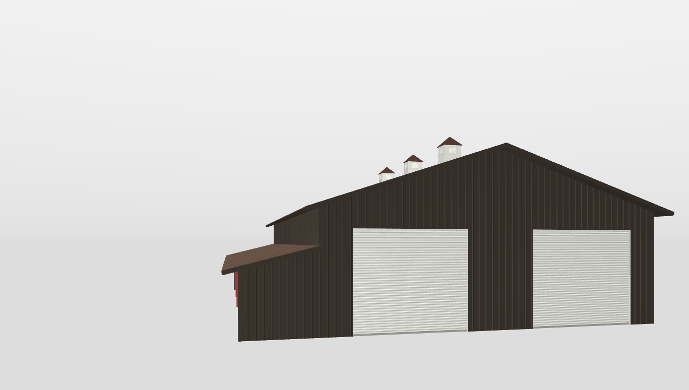 Front Gable 50'X80'X16-tall
