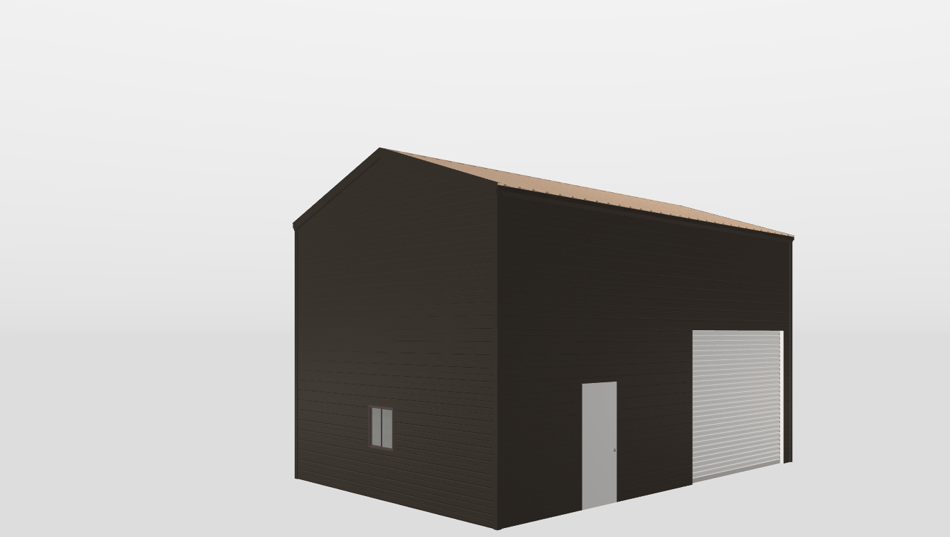 Perspective View Gable 20'X30'X16-tall