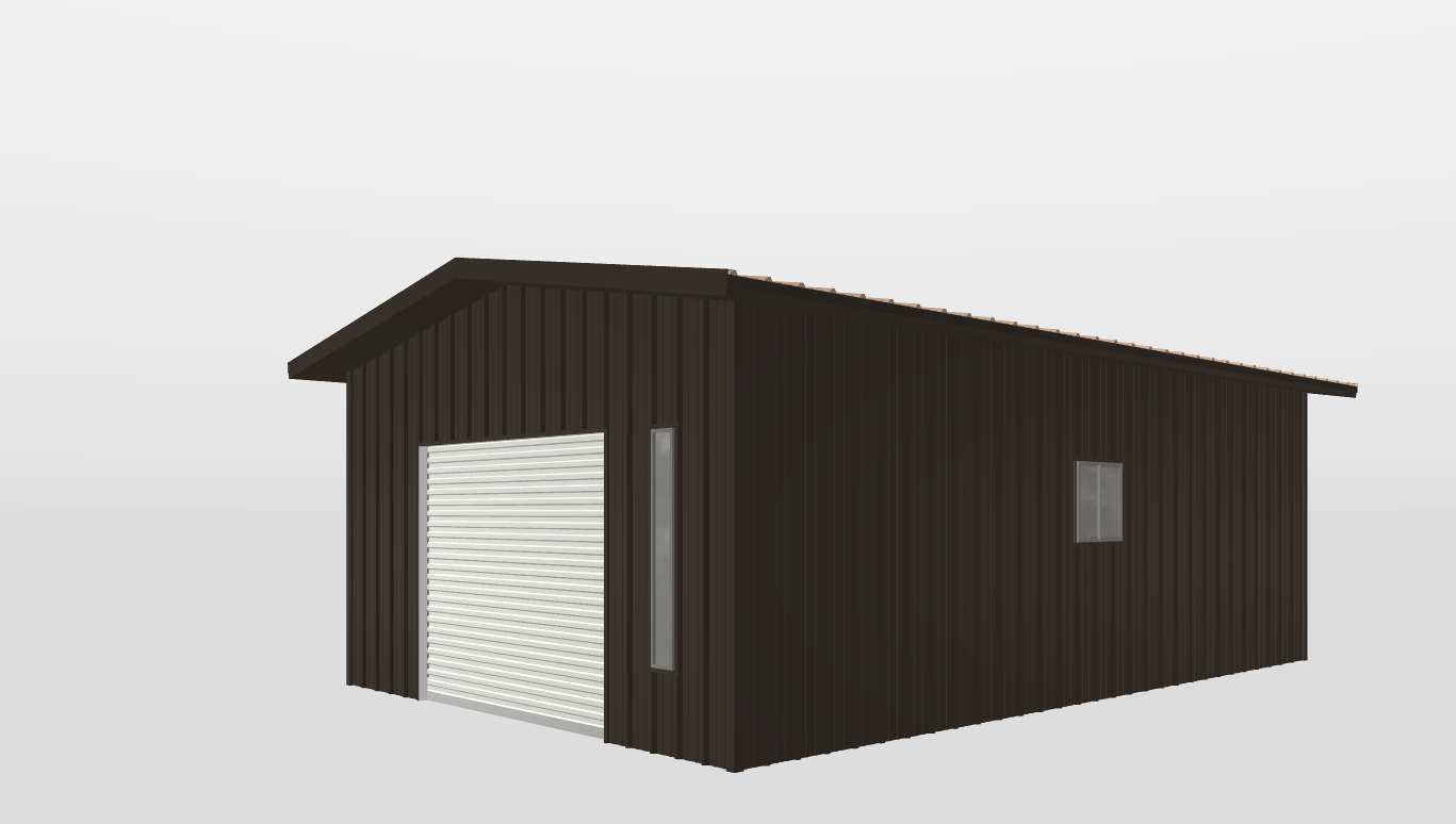 Perspective View Gable 20'X30'X10-tall