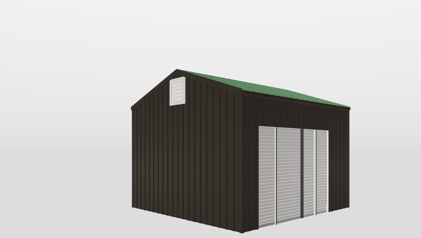 Perspective View Gable 20'X20'X12-tall
