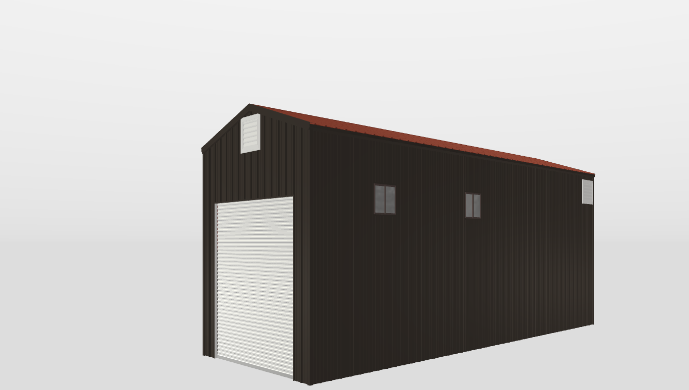 Perspective View Gable 16'X45'X18-tall