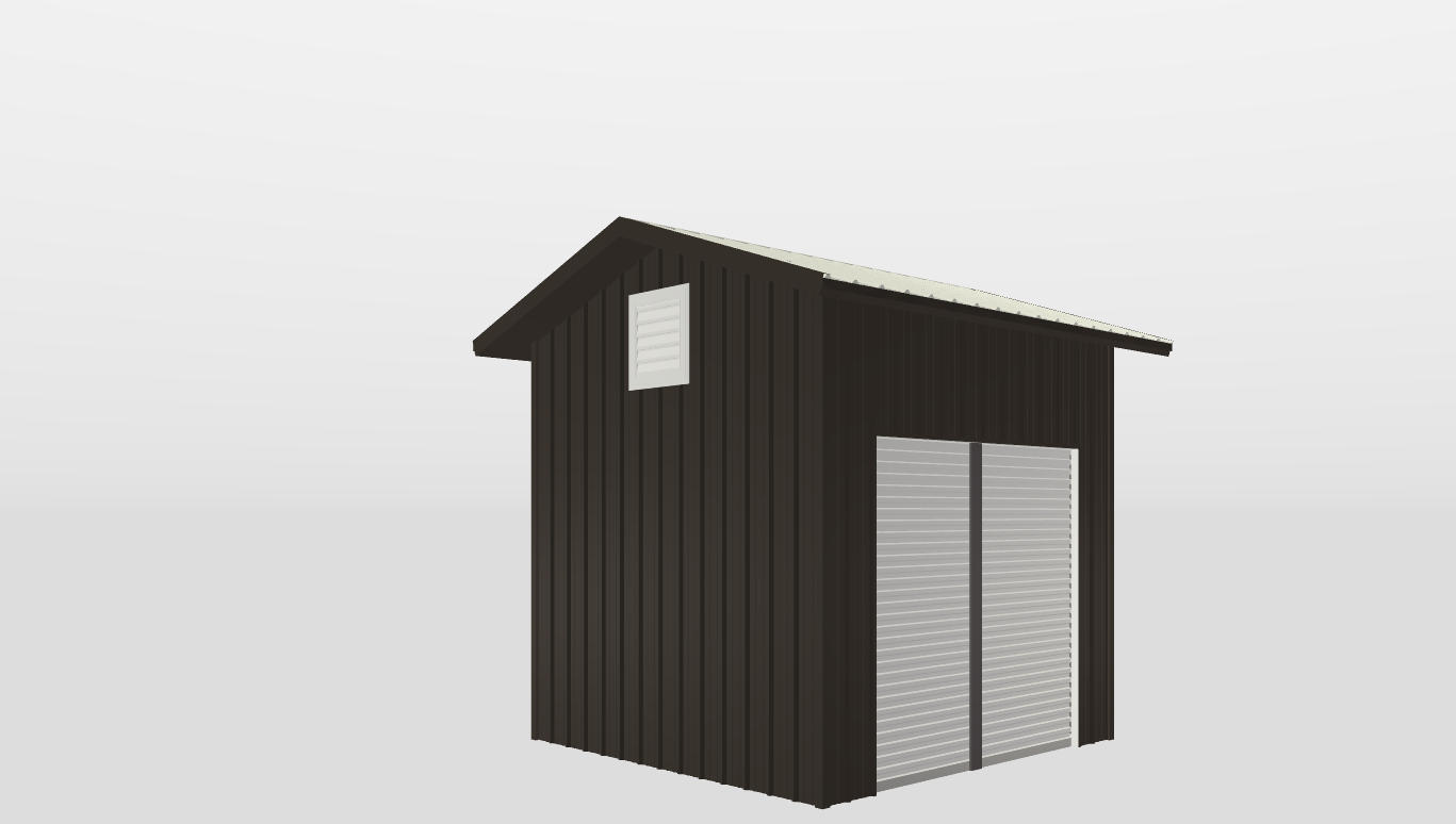 Perspective View Gable 14'X14'X13-tall