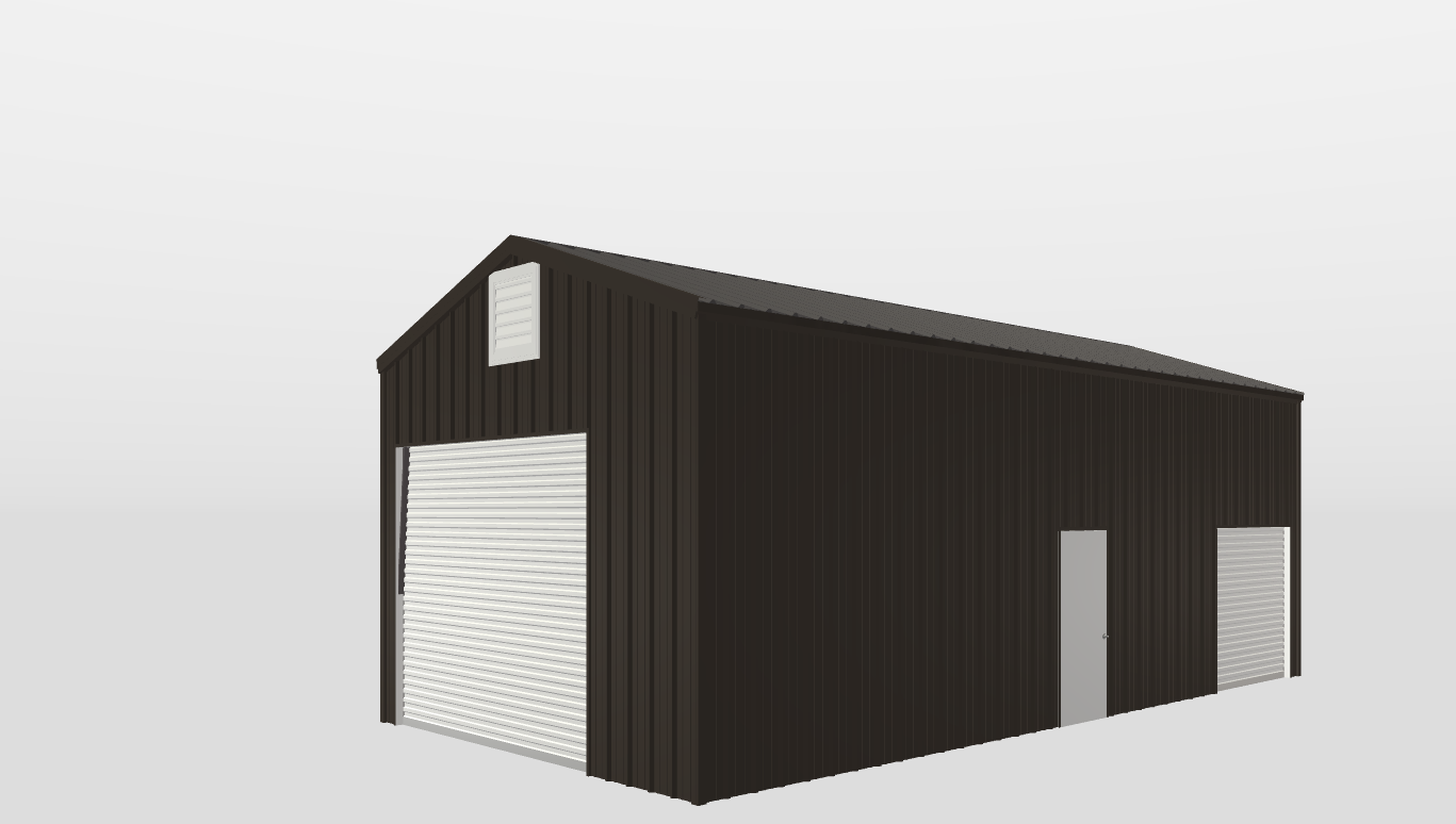 Perspective View Gable 18'X36'X12-tall
