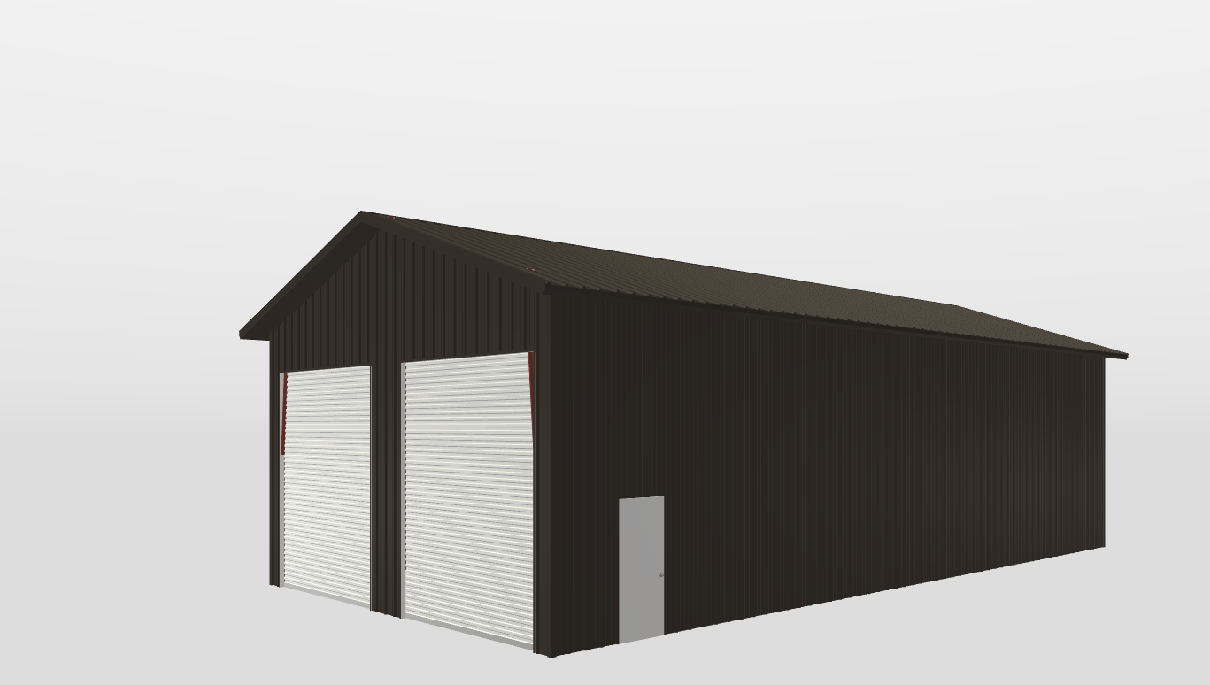 Perspective View Gable 30'X60'X16-tall