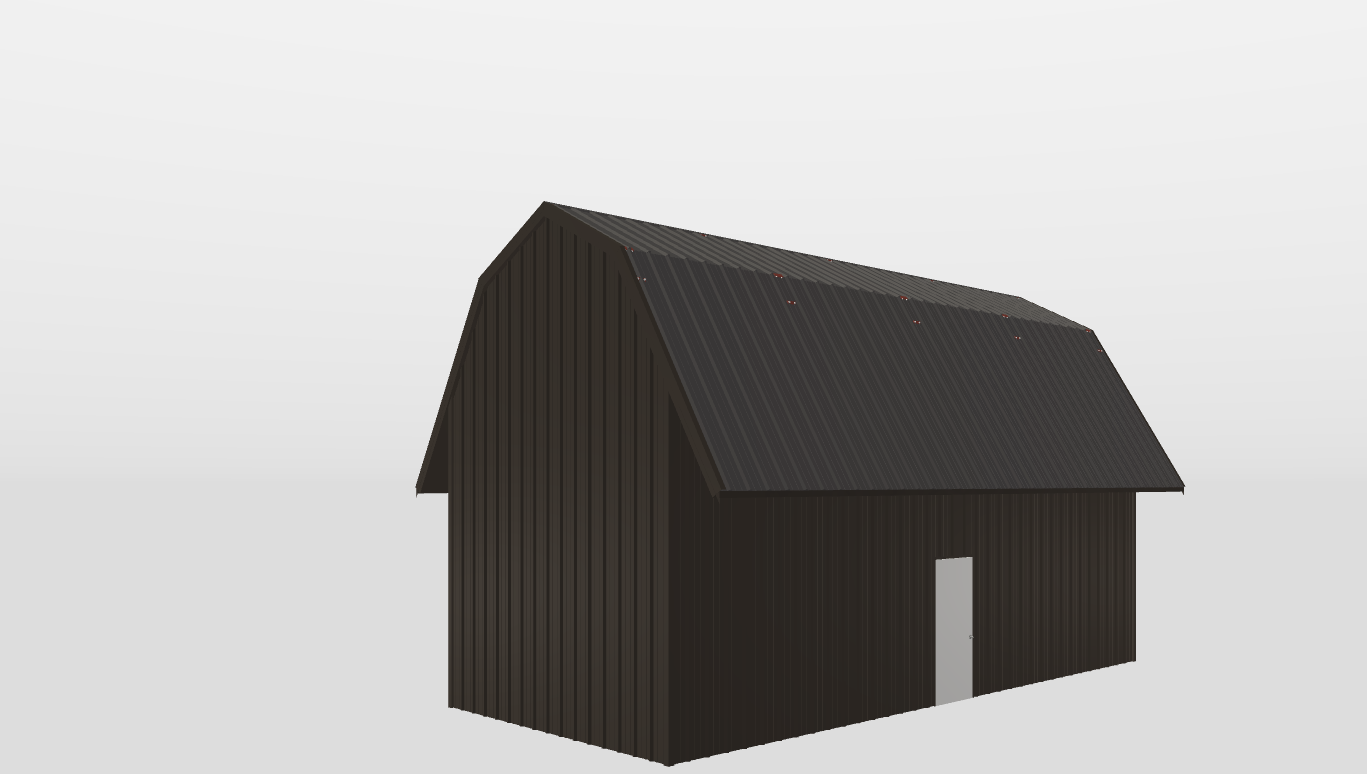 Perspective View Gambrel 16'X36'X14-tall