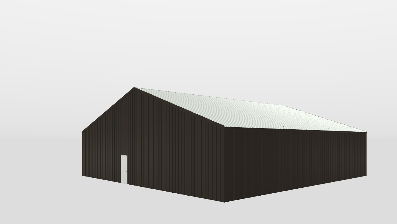 Perspective View Gable 60'X60'X12-tall