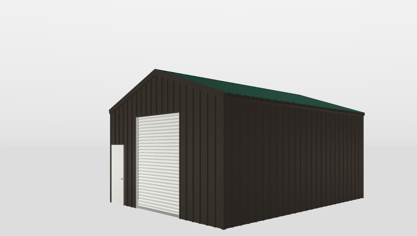 Perspective View Gable 20'X25'X10-tall