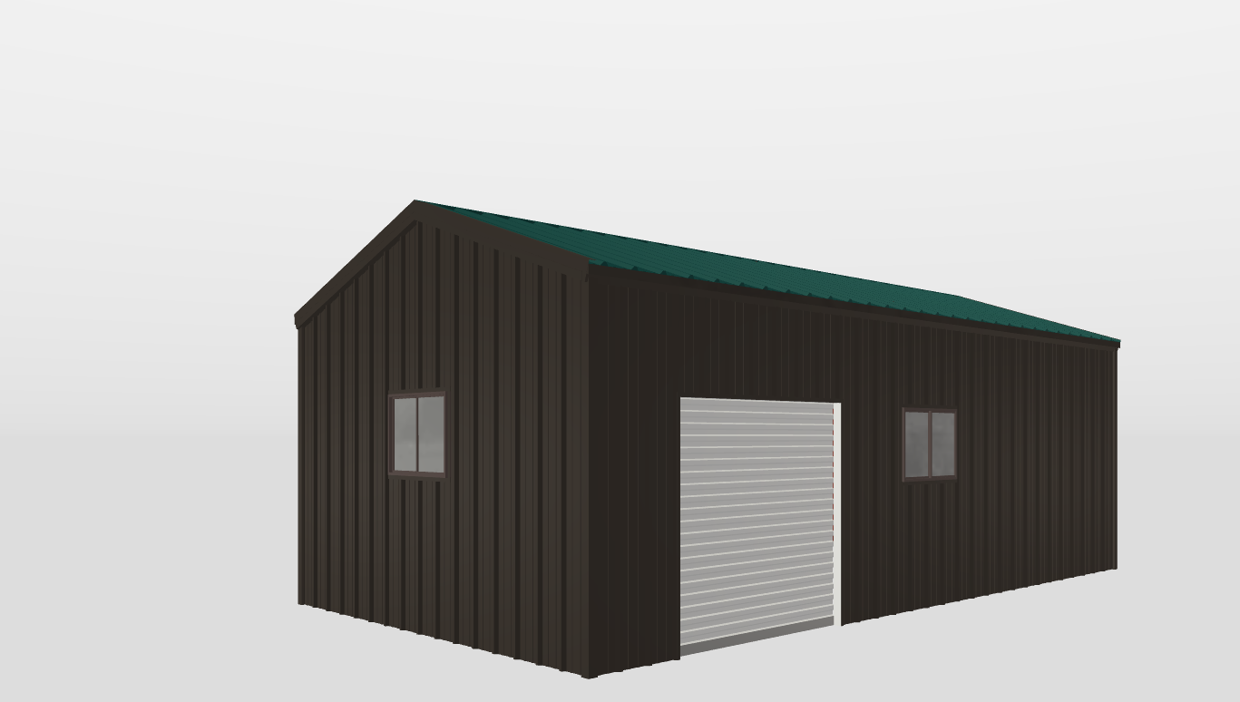 Perspective View Gable 16'X30'X9-tall