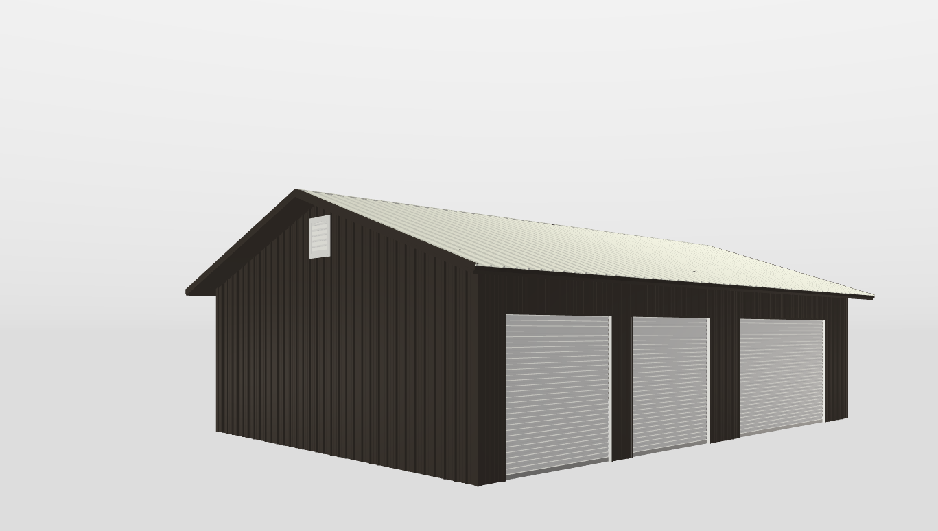 Perspective View Gable 35'X50'X12-tall