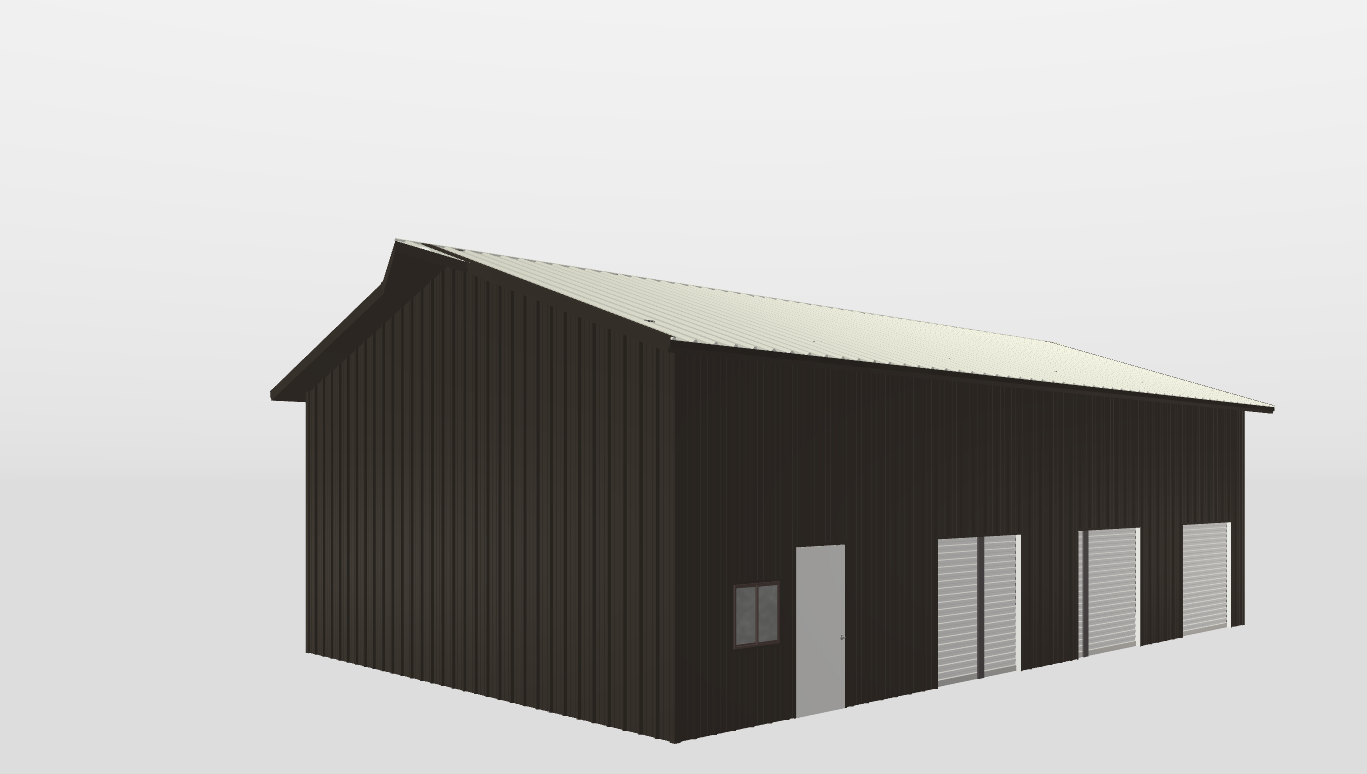 Perspective View Gable 32'X50'X14-tall