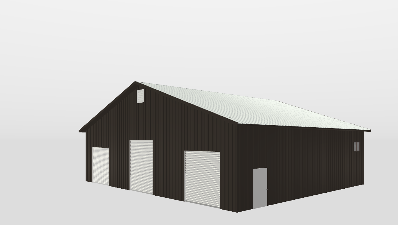 Perspective View Gable 60'X50'X14-tall