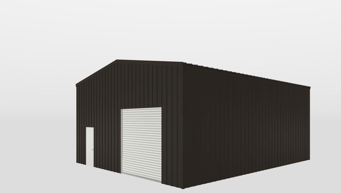 Perspective View Gable 30'X36'X14-tall