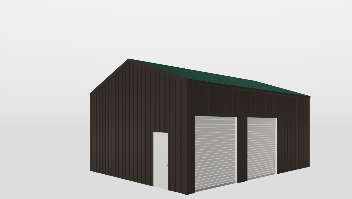 Perspective View Gable 24'X31'X12-tall