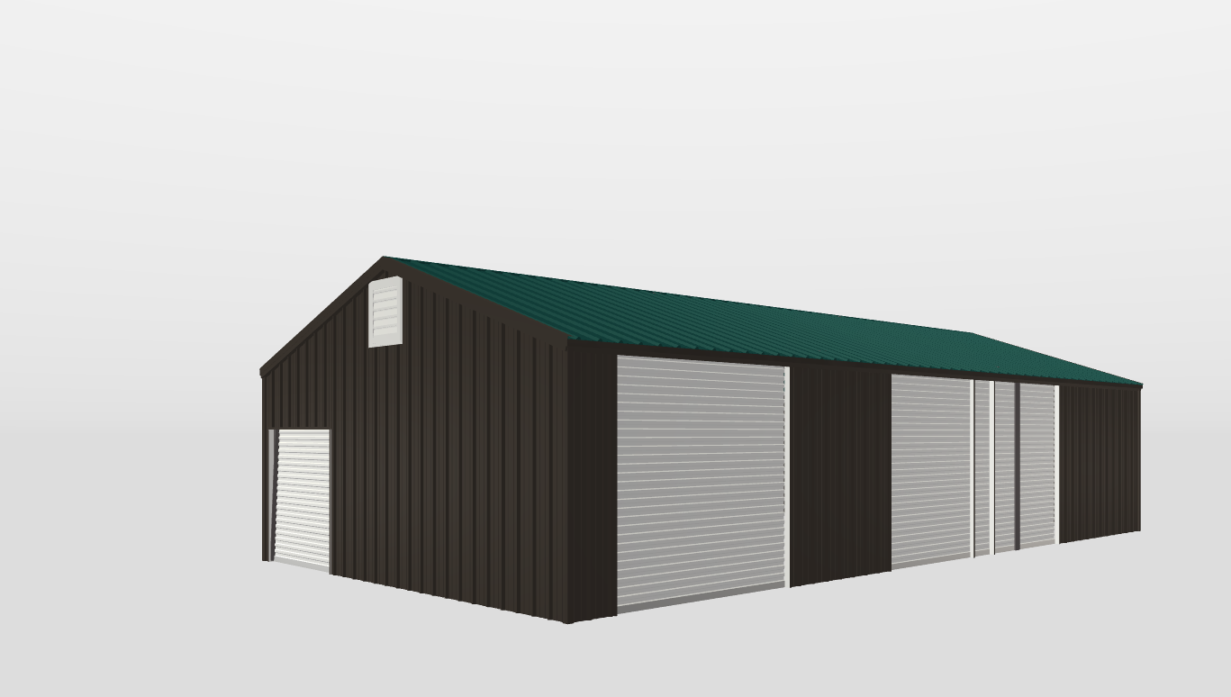 Perspective View Gable 26'X50'X9-tall
