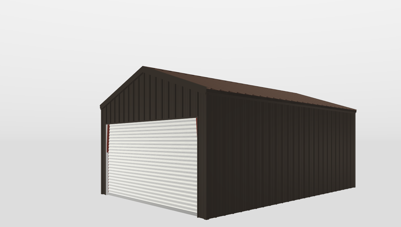 Perspective View Gable 18'X26'X9-tall