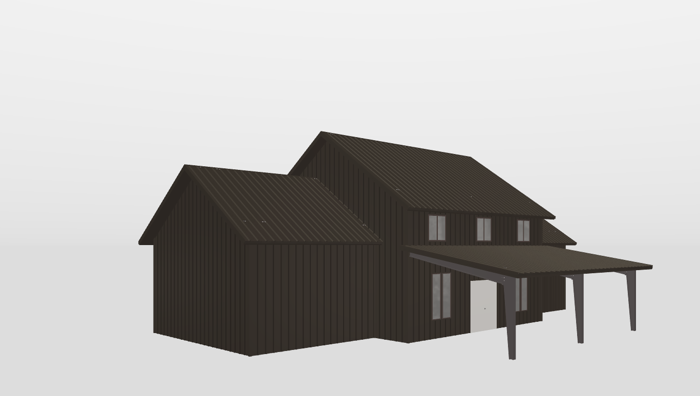 Perspective View Gable 30'X30'X16-tall