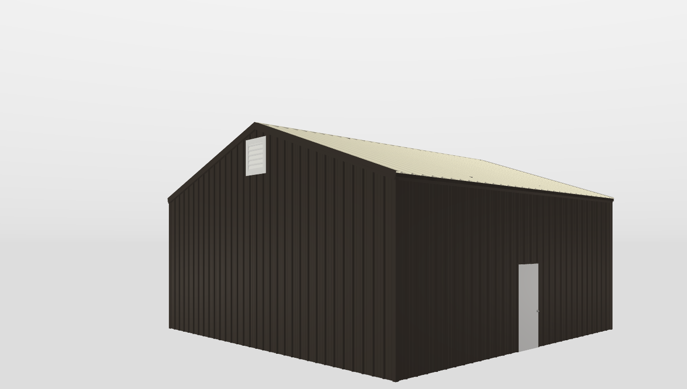 Perspective View Gable 32'X31'X12-tall