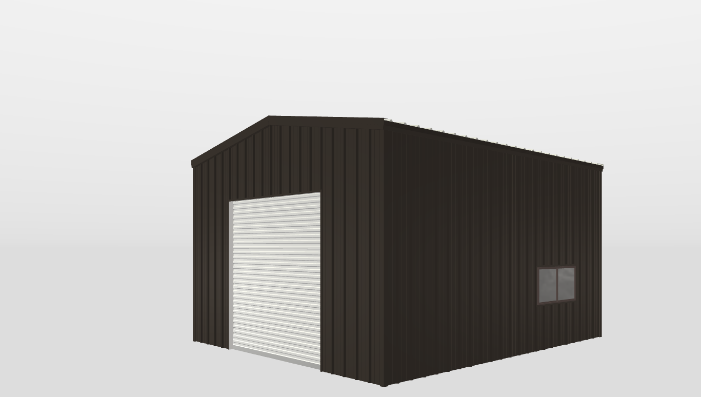 Perspective View Gable 20'X23'X12-tall