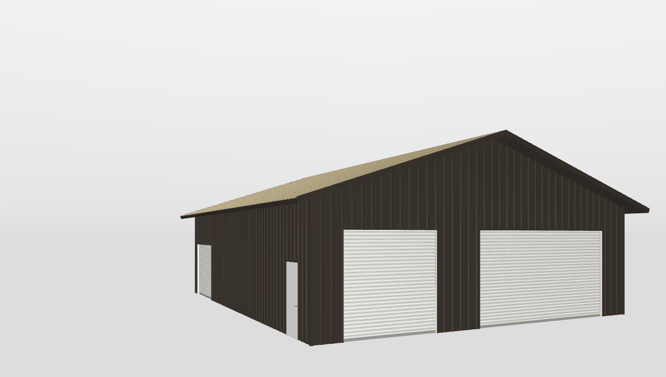 Front Gable 40'X50'X12-tall