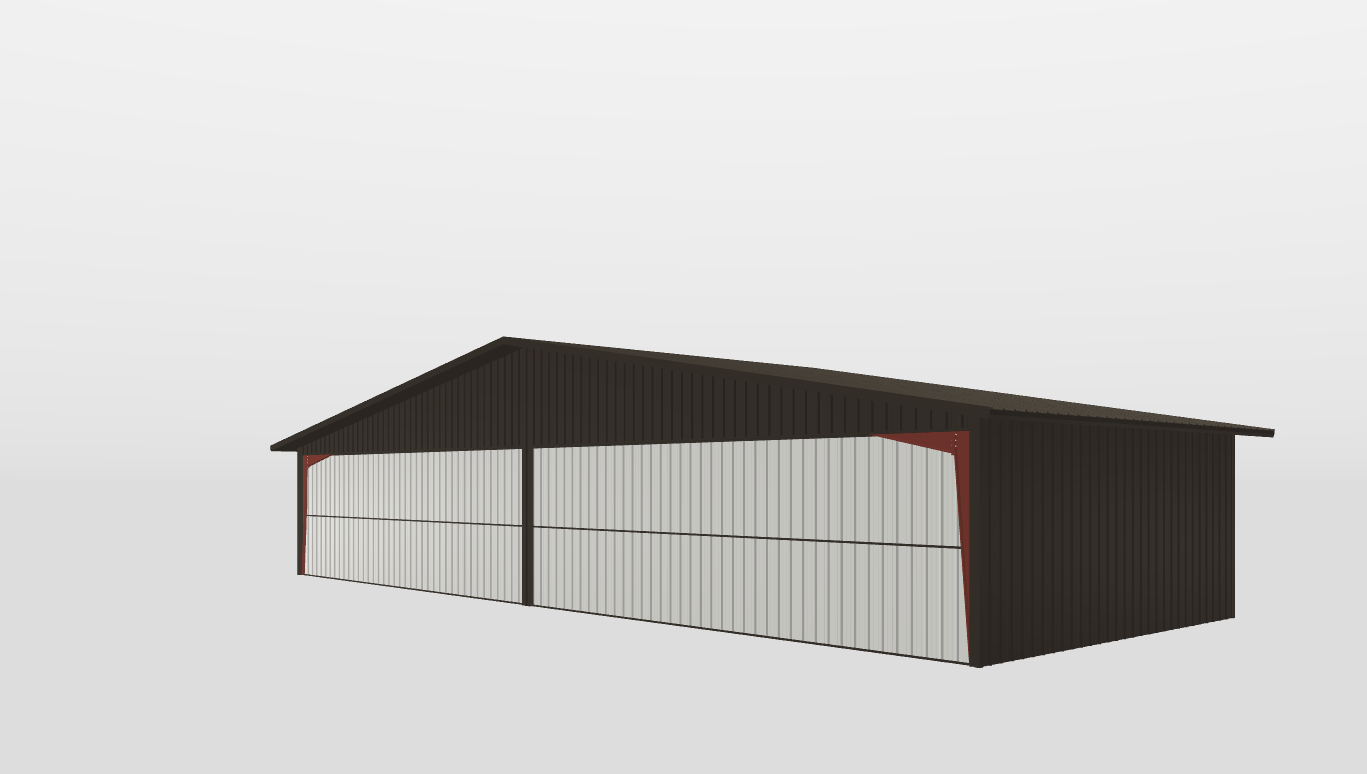 Perspective View Gable 82'X30'X12-tall